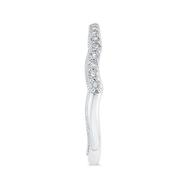 Diamond Half-Eternity Wedding Band in 14K White Gold Image 3 James Gattas Jewelers Memphis, TN