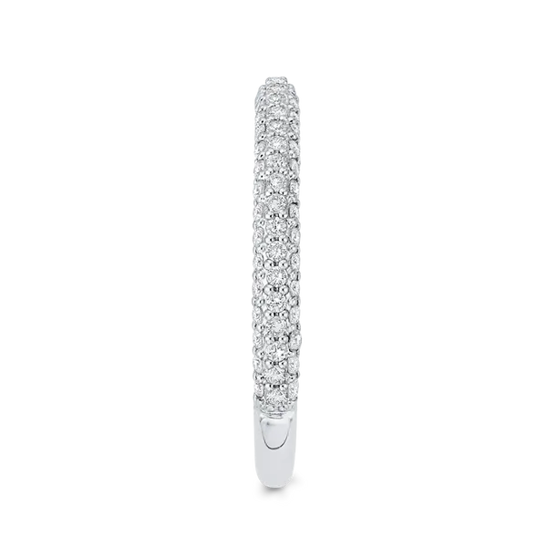 Round Diamond  Half-Eternity Wedding Band in 14K White Gold Image 3 James Gattas Jewelers Memphis, TN