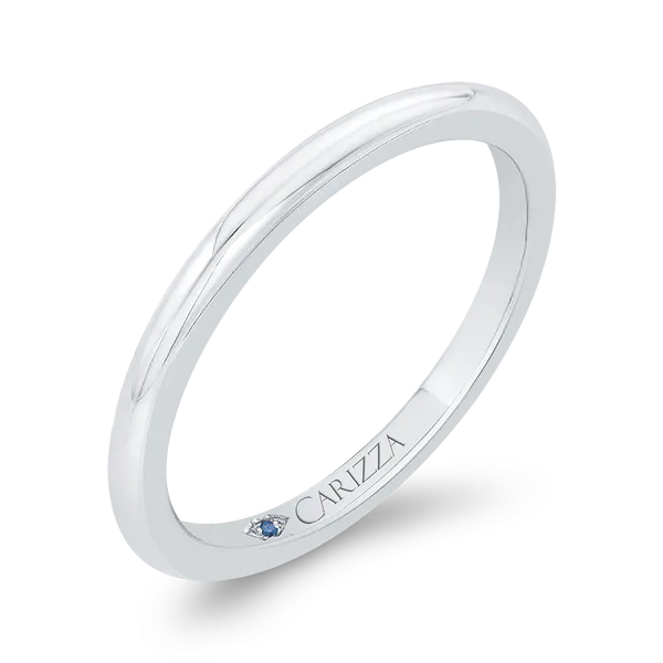 Plain Wedding Band in 14K White Gold Image 2 James Gattas Jewelers Memphis, TN