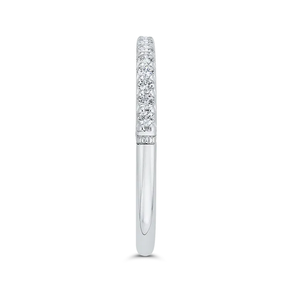 Diamond Wedding Band in 14K White Gold Image 3 James Gattas Jewelers Memphis, TN