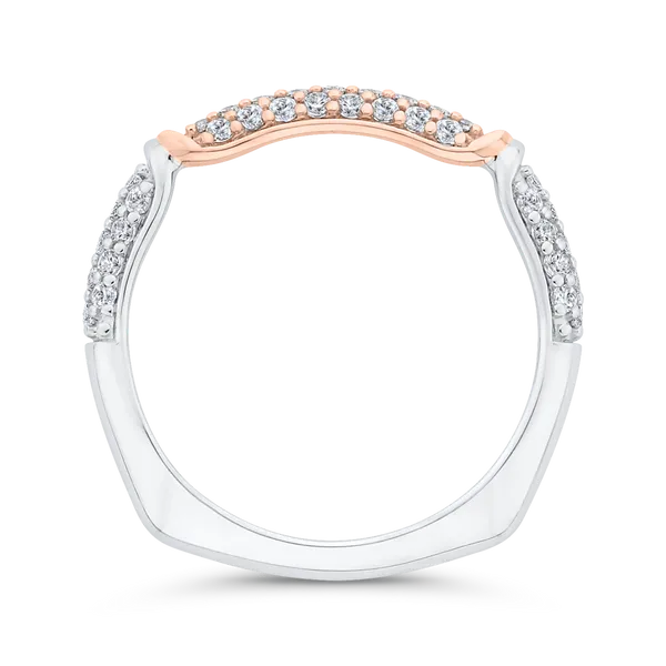 Diamond Wedding Band in 14K Two Tone Gold Image 4 James Gattas Jewelers Memphis, TN