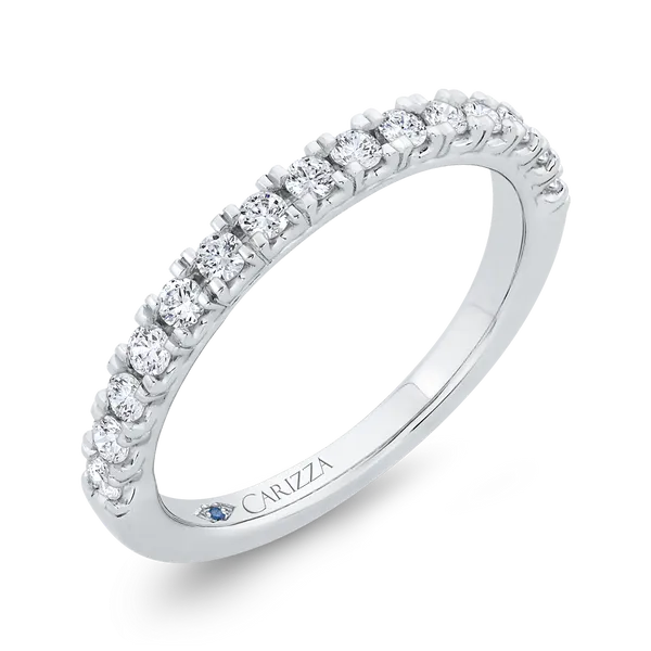 Diamond Wedding Band in 14K White Gold Image 2 Diamond Shop Ada, OK
