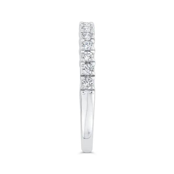 Diamond Wedding Band in 14K White Gold Image 3 Diamond Shop Ada, OK