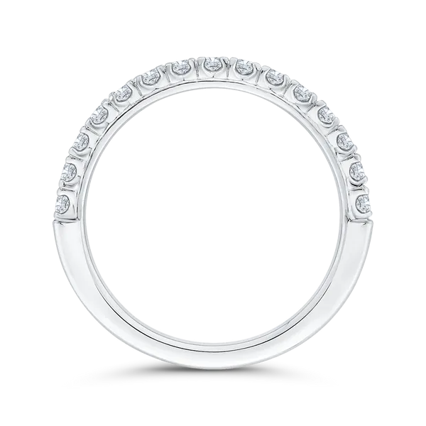 Diamond Wedding Band in 14K White Gold Image 4 Diamond Shop Ada, OK