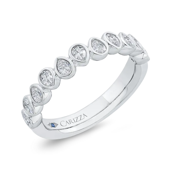 Diamond Wedding Band in 14K White Gold Image 2 Alan Miller Jewelers Oregon, OH