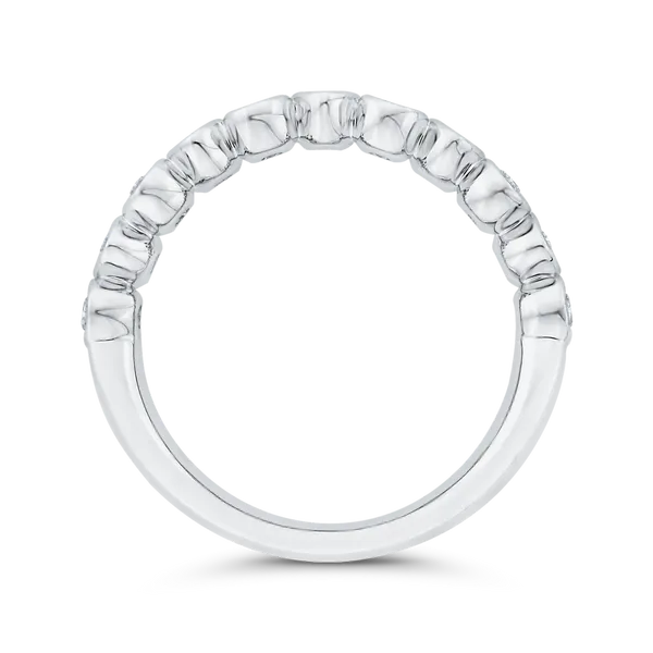 Diamond Wedding Band in 14K White Gold Image 4 Alan Miller Jewelers Oregon, OH