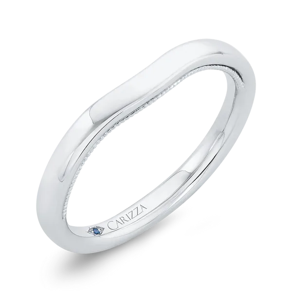 Plain Wedding Band in 14K White Gold Image 2 James Gattas Jewelers Memphis, TN