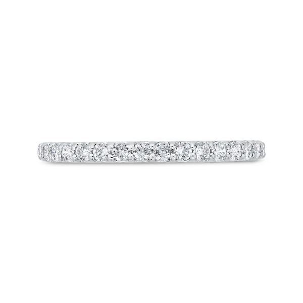 Diamond Wedding Band in 14K White Gold Alan Miller Jewelers Oregon, OH