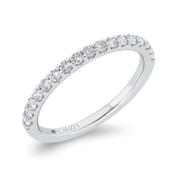 Diamond Wedding Band in 14K White Gold Image 2 Alan Miller Jewelers Oregon, OH