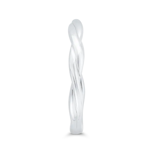 Plain Wedding Band in 14K White Gold Image 3 James Gattas Jewelers Memphis, TN