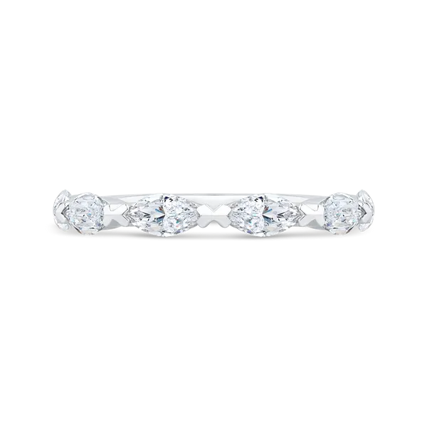 14K White Gold Diamond Contour Band Ask Design Jewelers Olean, NY