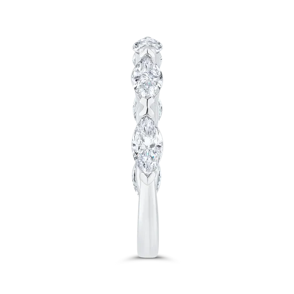 14K White Gold Diamond Contour Band Image 3 Ask Design Jewelers Olean, NY