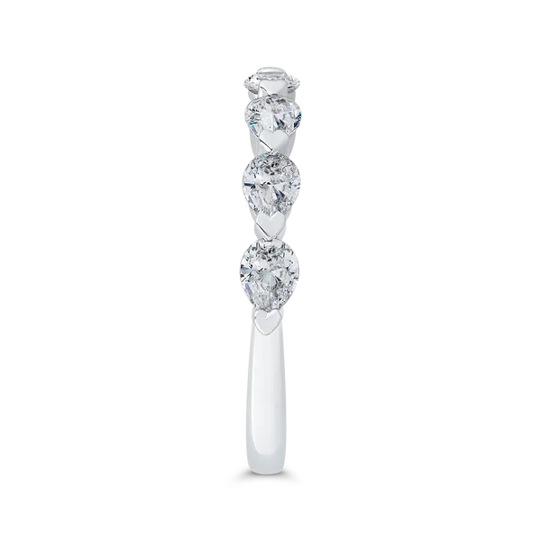 14K White Gold Diamond Contour Band Image 3 Woelk's House of Diamonds Russell, KS