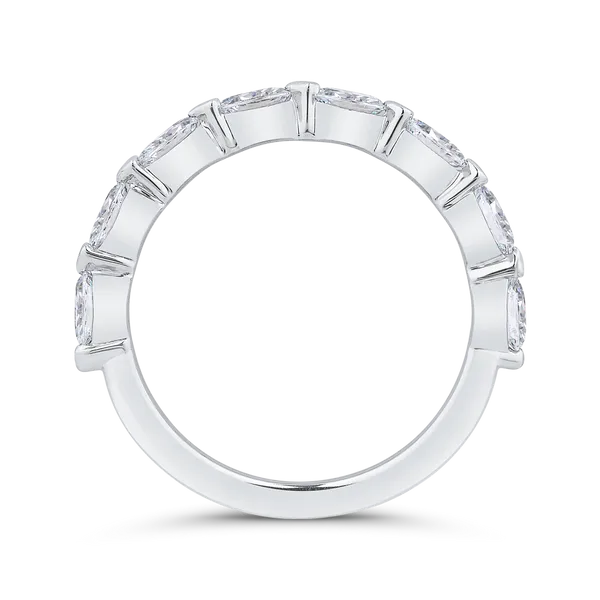 14K White Gold Diamond Contour Band Image 4 Woelk's House of Diamonds Russell, KS