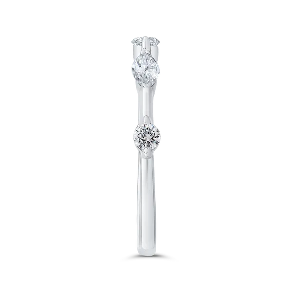 14K White Gold Diamond Contour Band Image 3 Alan Miller Jewelers Oregon, OH