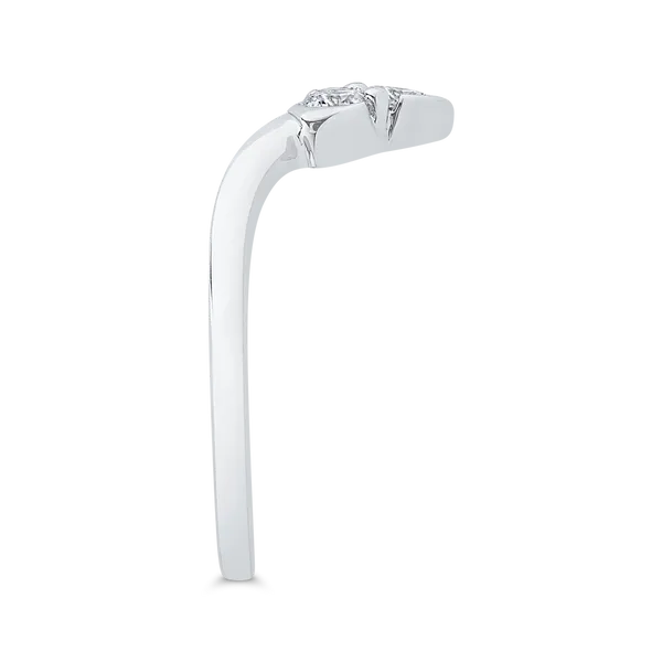 14K White Gold Diamond Contour Band Image 3 Ask Design Jewelers Olean, NY