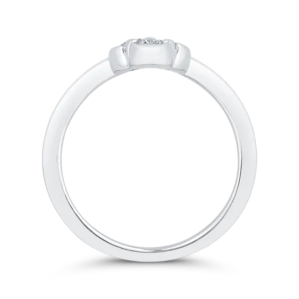 14K White Gold Diamond Contour Band Image 4 Ask Design Jewelers Olean, NY