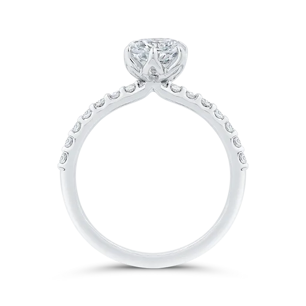 14K White Gold Round Cut Diamond Engagement Ring (Semi-Mount) Image 4 James Gattas Jewelers Memphis, TN