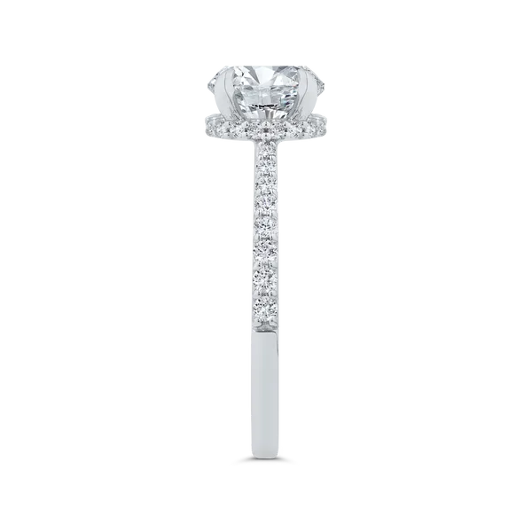 14K White Gold Round Cut Diamond Engagement Ring (Semi-Mount) Image 3 James Gattas Jewelers Memphis, TN