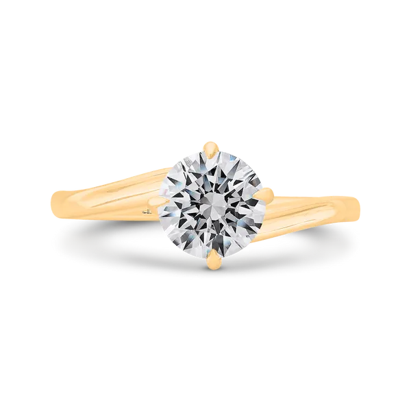 14K Yellow Gold Round Cut Diamond Solitaire Engagement Ring (Semi-Mount) James Gattas Jewelers Memphis, TN