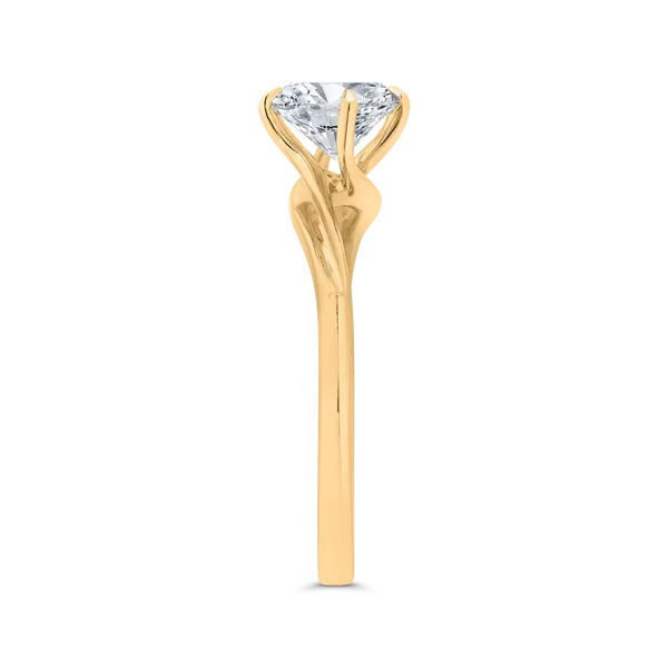 14K Yellow Gold Round Cut Diamond Solitaire Engagement Ring (Semi-Mount) Image 3 James Gattas Jewelers Memphis, TN