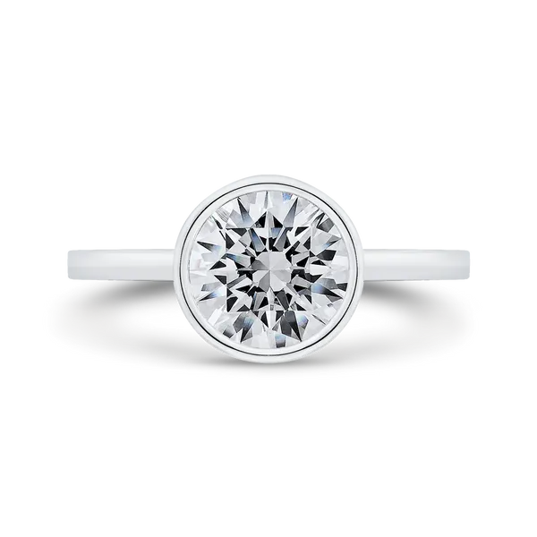 14K White Gold Round Cut Diamond Solitaire Engagement Ring (Semi-Mount) Woelk's House of Diamonds Russell, KS