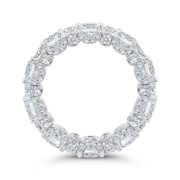 14K White Gold with Round Diamond Eternity Ring Image 4 Woelk's House of Diamonds Russell, KS