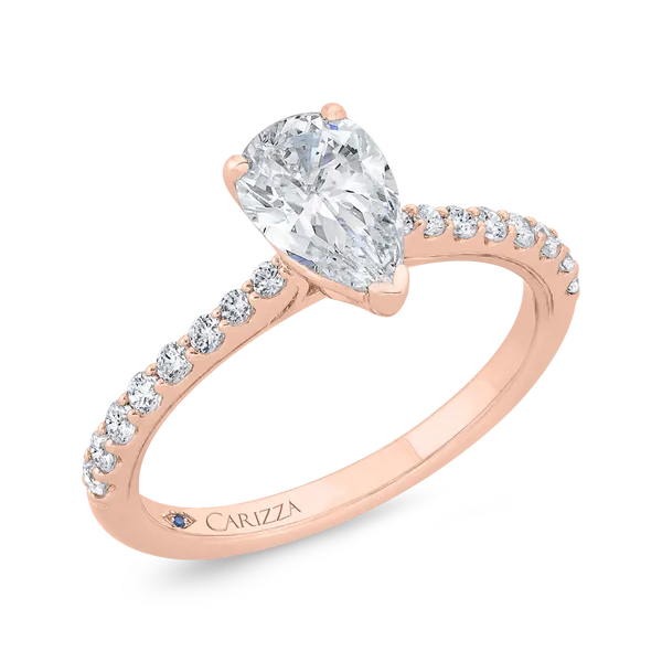 Cushion Cut Diamond Solitaire Plus Engagement Ring in 14K Rose Gold (Semi-Mount) Image 2 James Gattas Jewelers Memphis, TN