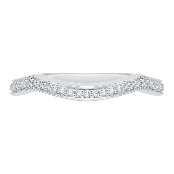 Round Diamond Wedding Band in 14K White Gold James Gattas Jewelers Memphis, TN