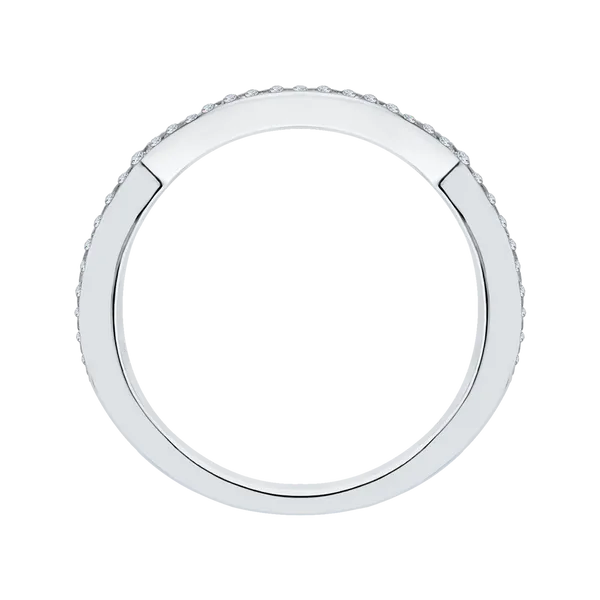 Round Diamond Wedding Band in 14K White Gold Image 4 James Gattas Jewelers Memphis, TN