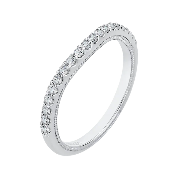 Round Diamond Wedding Band in 14K White Gold Image 2 James Gattas Jewelers Memphis, TN