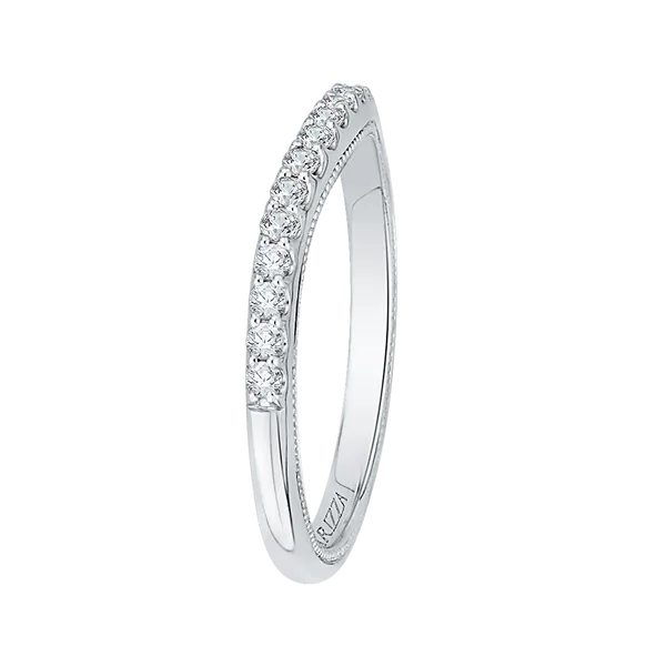 Round Diamond Wedding Band in 14K White Gold Image 3 James Gattas Jewelers Memphis, TN