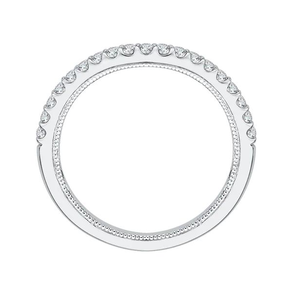 Round Diamond Wedding Band in 14K White Gold Image 4 James Gattas Jewelers Memphis, TN