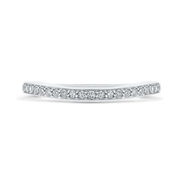 Round Diamond Half-Eternity Wedding Band in 14K White Gold James Gattas Jewelers Memphis, TN