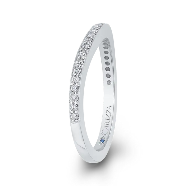 Round Diamond Half-Eternity Wedding Band in 14K White Gold Image 3 James Gattas Jewelers Memphis, TN