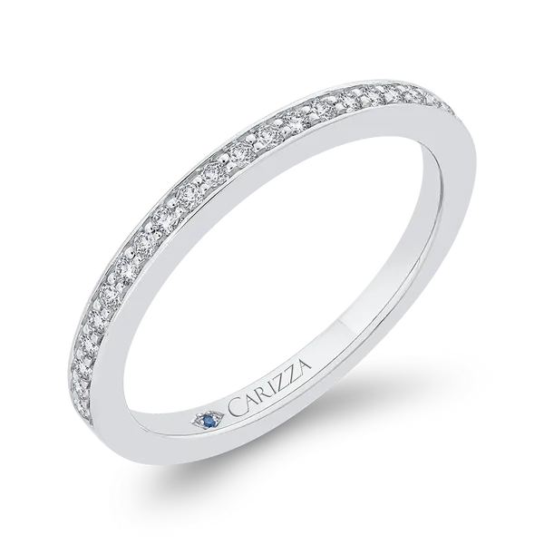 Diamond Half-Eternity Wedding Band in 14K White Gold Image 2 James Gattas Jewelers Memphis, TN