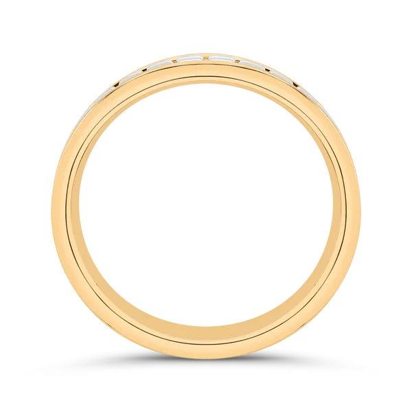 14K Two Tone Gold Men's Band Image 4 Woelk's House of Diamonds Russell, KS