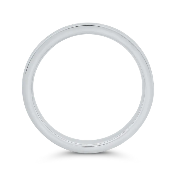 14K White Gold with Round Diamond Men's Band Image 4 Alan Miller Jewelers Oregon, OH