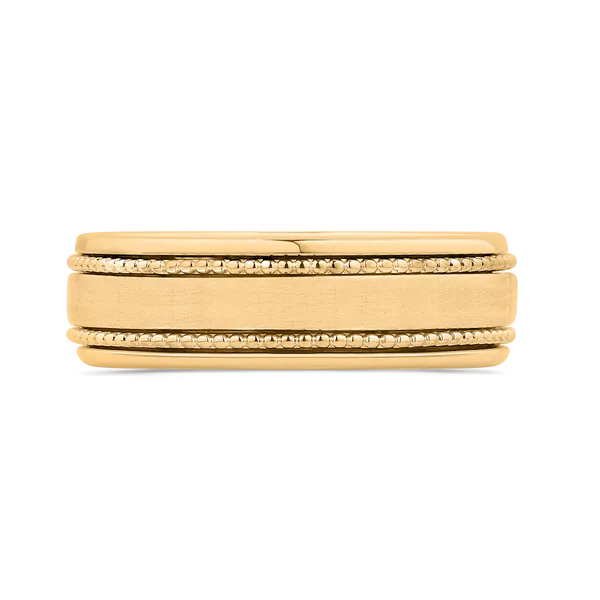 14K Yellow Gold Men's Band Ask Design Jewelers Olean, NY