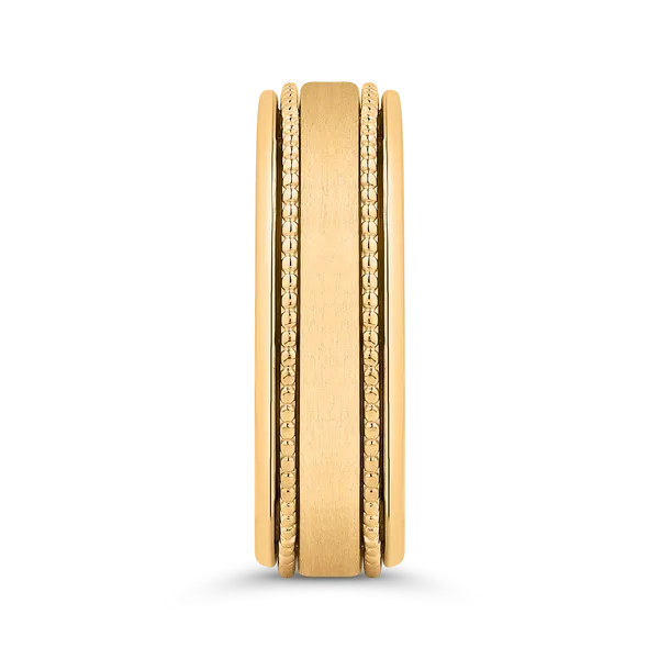 14K Yellow Gold Men's Band Image 3 Ask Design Jewelers Olean, NY