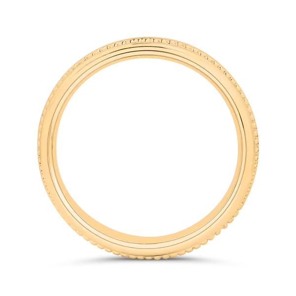 14K Yellow Gold Men's Band Image 4 Ask Design Jewelers Olean, NY