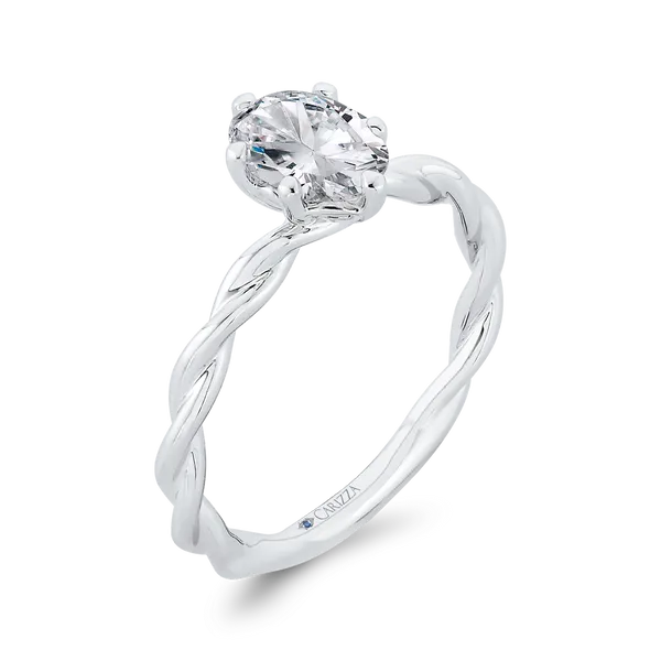 Solitaire Engagement Ring in 14K White Gold (Semi-Mount) Image 2 James Gattas Jewelers Memphis, TN