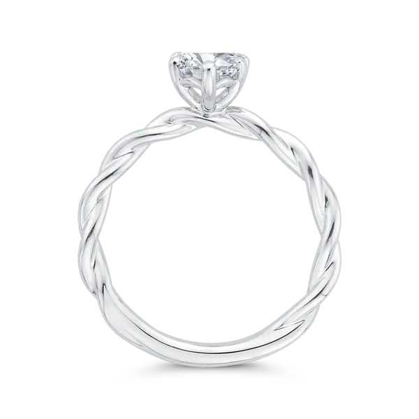 Solitaire Engagement Ring in 14K White Gold (Semi-Mount) Image 4 James Gattas Jewelers Memphis, TN