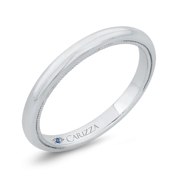 Plain Wedding Band in 14K White Gold Image 2 Alan Miller Jewelers Oregon, OH