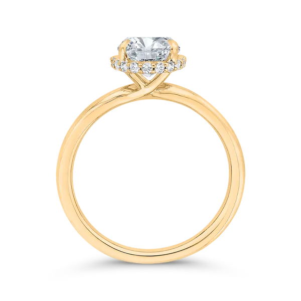 14K Yellow Gold Oval Cut Diamond Solitaire Engagement Ring (Semi-Mount) Image 4 James Gattas Jewelers Memphis, TN