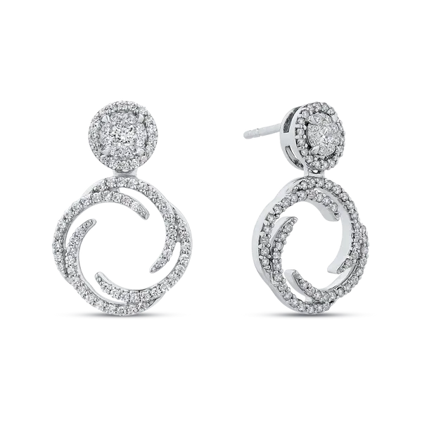 10K White Gold 7/8 Ct Diamond Fashion Earrings in 14K White Gold Image 2 McChristy Jewelers Columbus, NE