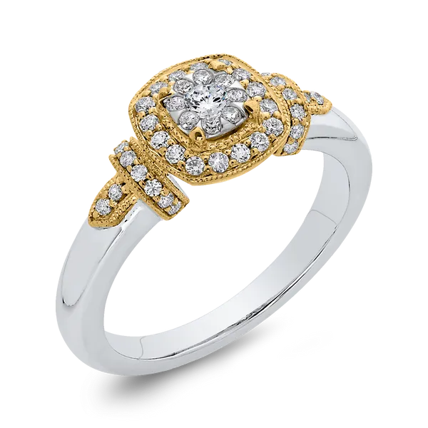 1/3 ct Round Diamond Fashion Ring in 10K Two Tone Gold Image 2 McChristy Jewelers Columbus, NE