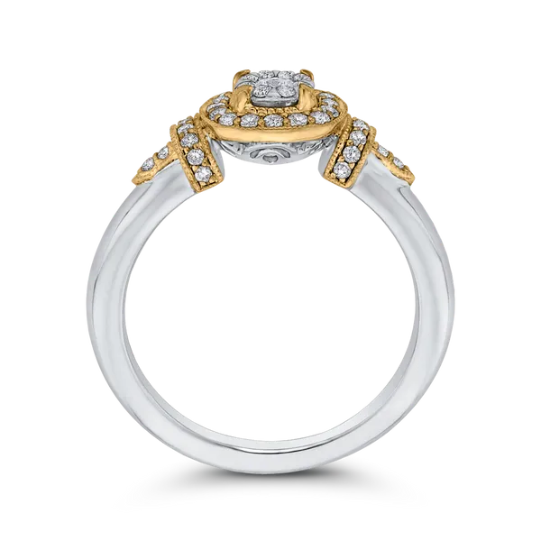 1/3 ct Round Diamond Fashion Ring in 10K Two Tone Gold Image 4 McChristy Jewelers Columbus, NE
