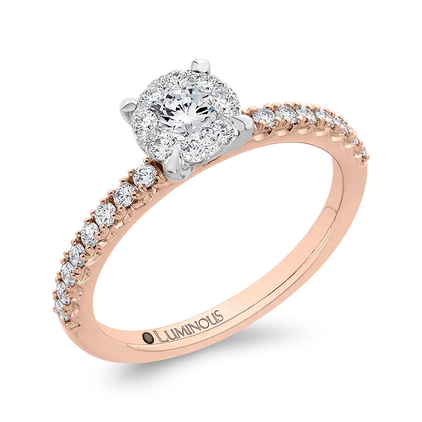 Round Diamond Engagement Ring in 14K Two Tone Gold Image 2 McChristy Jewelers Columbus, NE