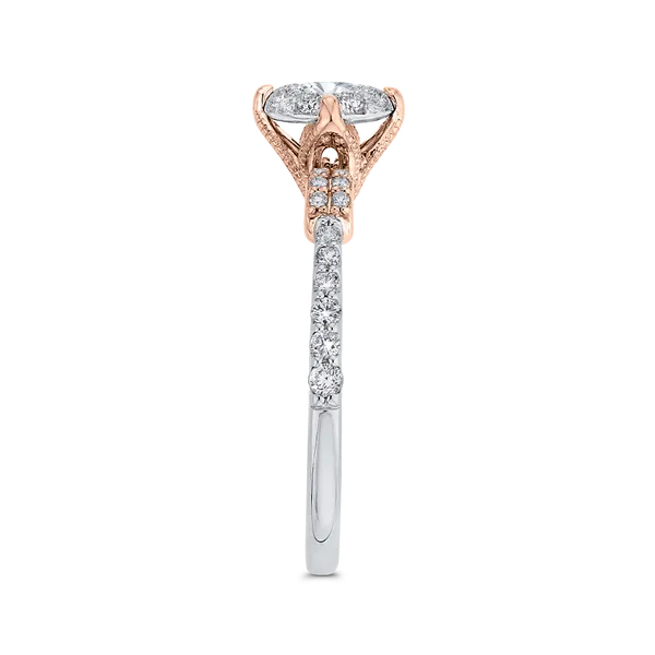 Round Diamond Engagement Ring in 14K Two Tone Gold Image 3 McChristy Jewelers Columbus, NE